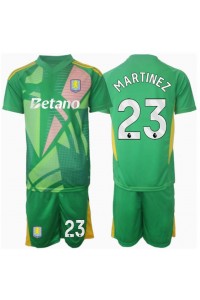 Aston Villa Emiliano Martinez #23 Keeper Babyklær Hjemme Fotballdrakt til barn 2024-25 Korte ermer (+ Korte bukser)